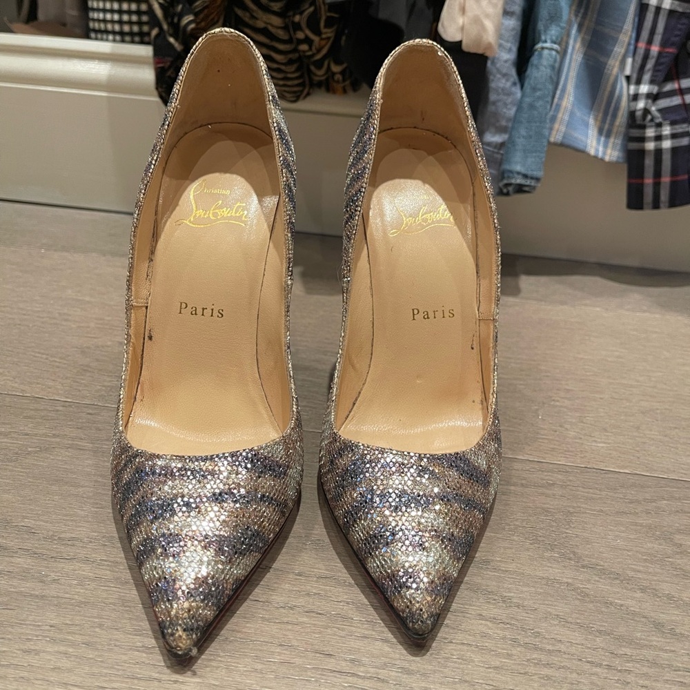 Christian Louboutin two-tone glitter
